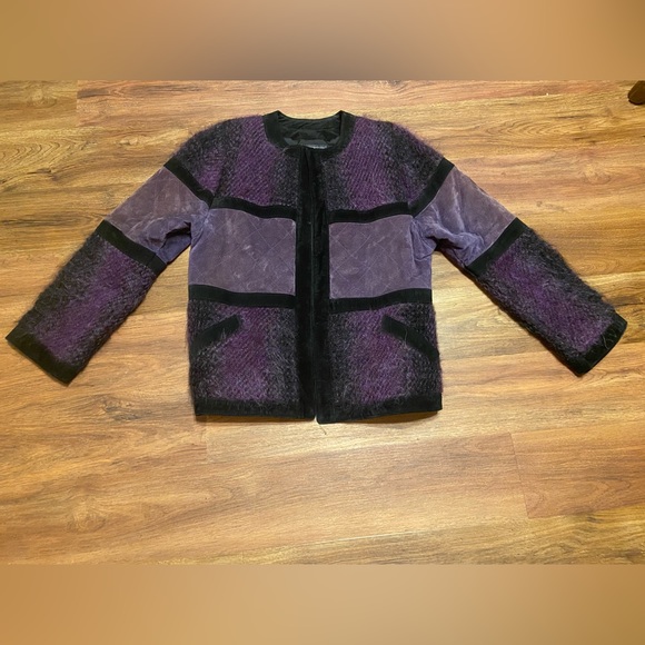 Rare Women's JINX SENIOR Handwoven Wool Suede Designer Jacket Colored - Picture 6 of 13